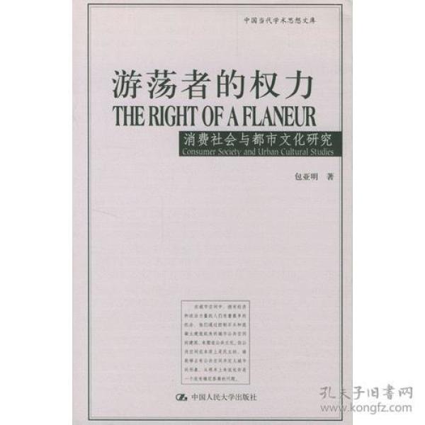 游荡者的权力 消费社会与都市文化研究 包亚明 孔夫子旧书网
