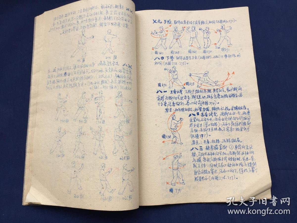 50年代武术馆抄藏《太极拳谱》绘制精美 大开本
