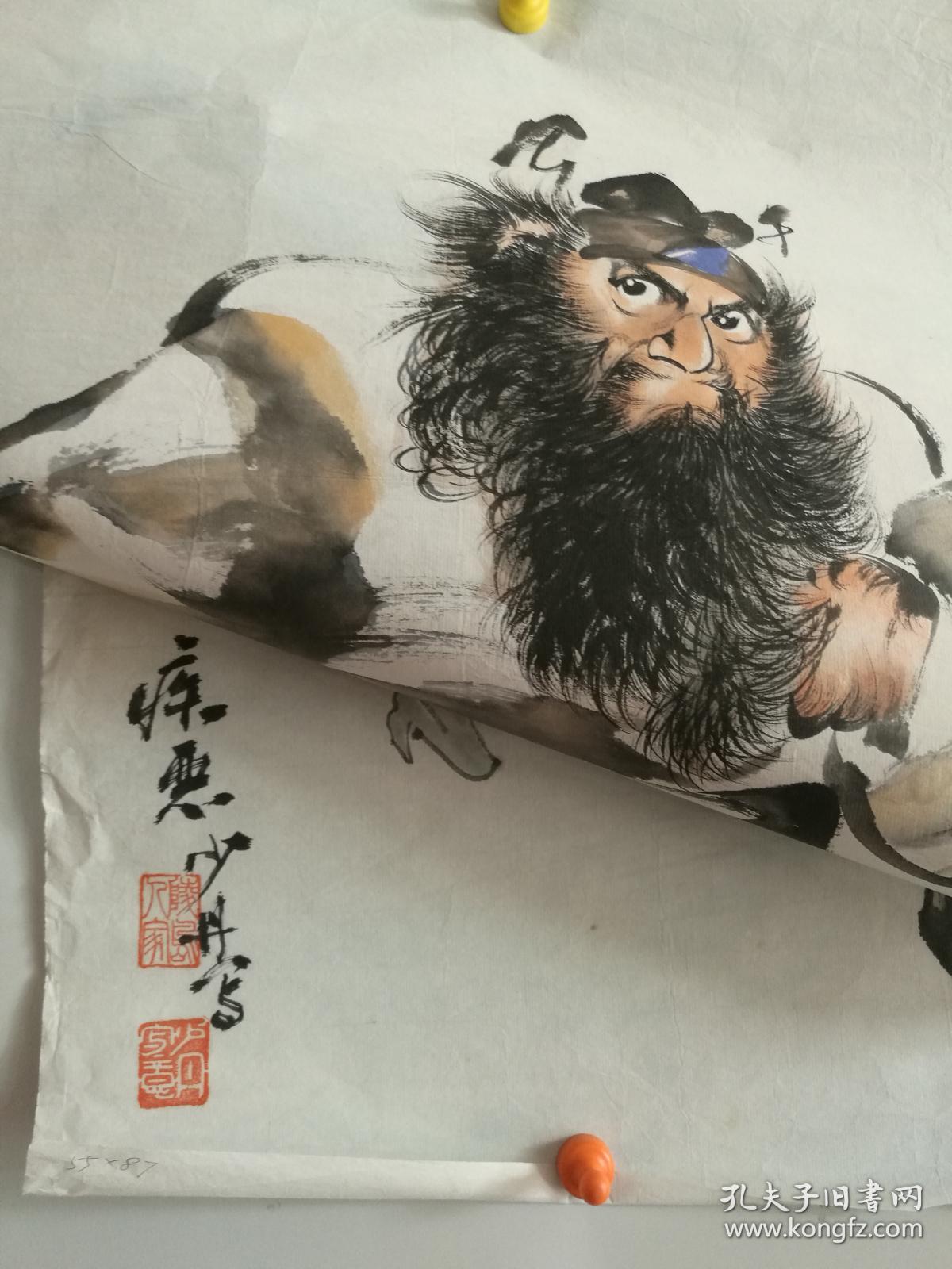 林少丹钟馗画没裱尺寸8755厘米买家自鉴暂估价1985年作品