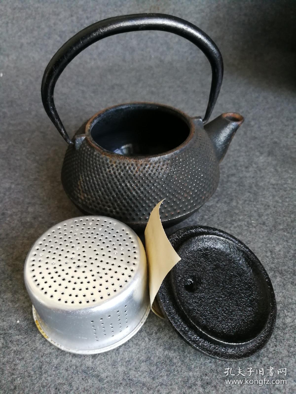 日本回流茶道具南部铁器岩铸急须壶
