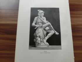 【现货】1889年木刻版画《女士肖像》（Klea） 尺寸约40.8*27.5厘米 （货号600110）
