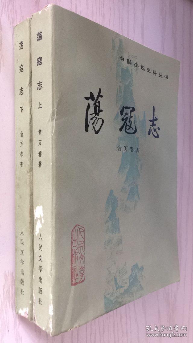 人民文学---荡寇志 上下册 共两册
