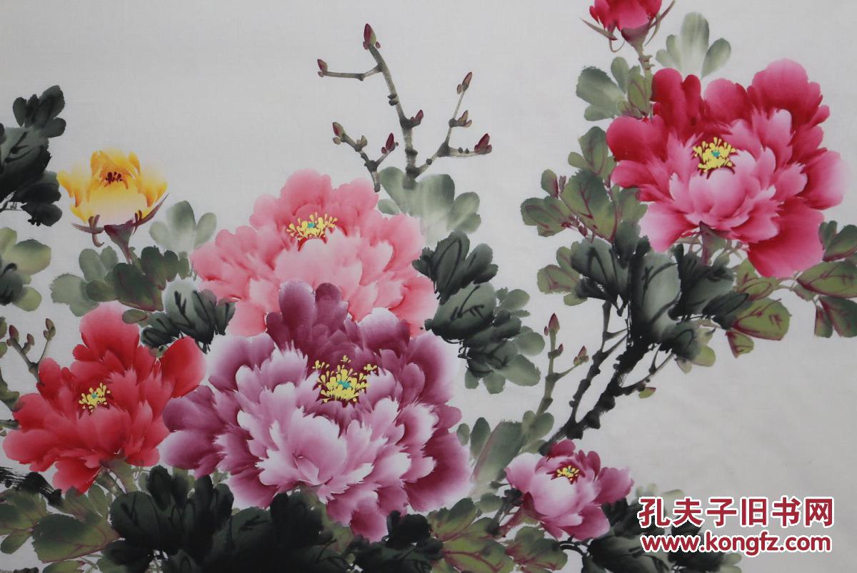 国家一级美术师实力派全能画家张利老师纯手绘四尺牡丹