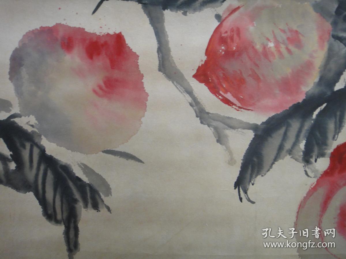潘天寿(款)《寿桃图》轴