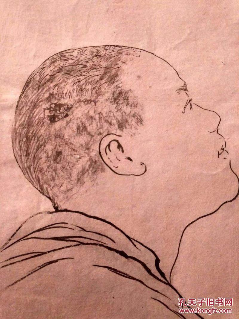 小人书连环画鸡毛信海娃,画稿原件两张,逼真生动,细腻传神,画法精湛