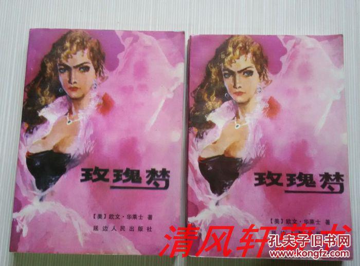 80年代禁毁小说《玫瑰梦》上下 全2册 32开本【私藏品佳 近全新】1988