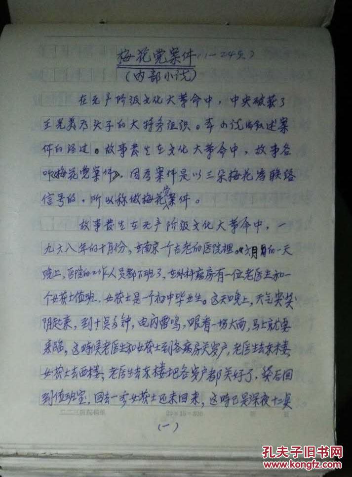 1976手抄本反特小说【梅花党案件】【太平间的故事】 d2