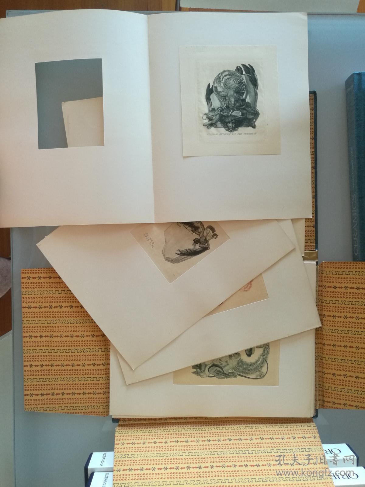 【限量350册】1914年首版奥地利艺术家拜劳斯《藏书票》——12枚(全)