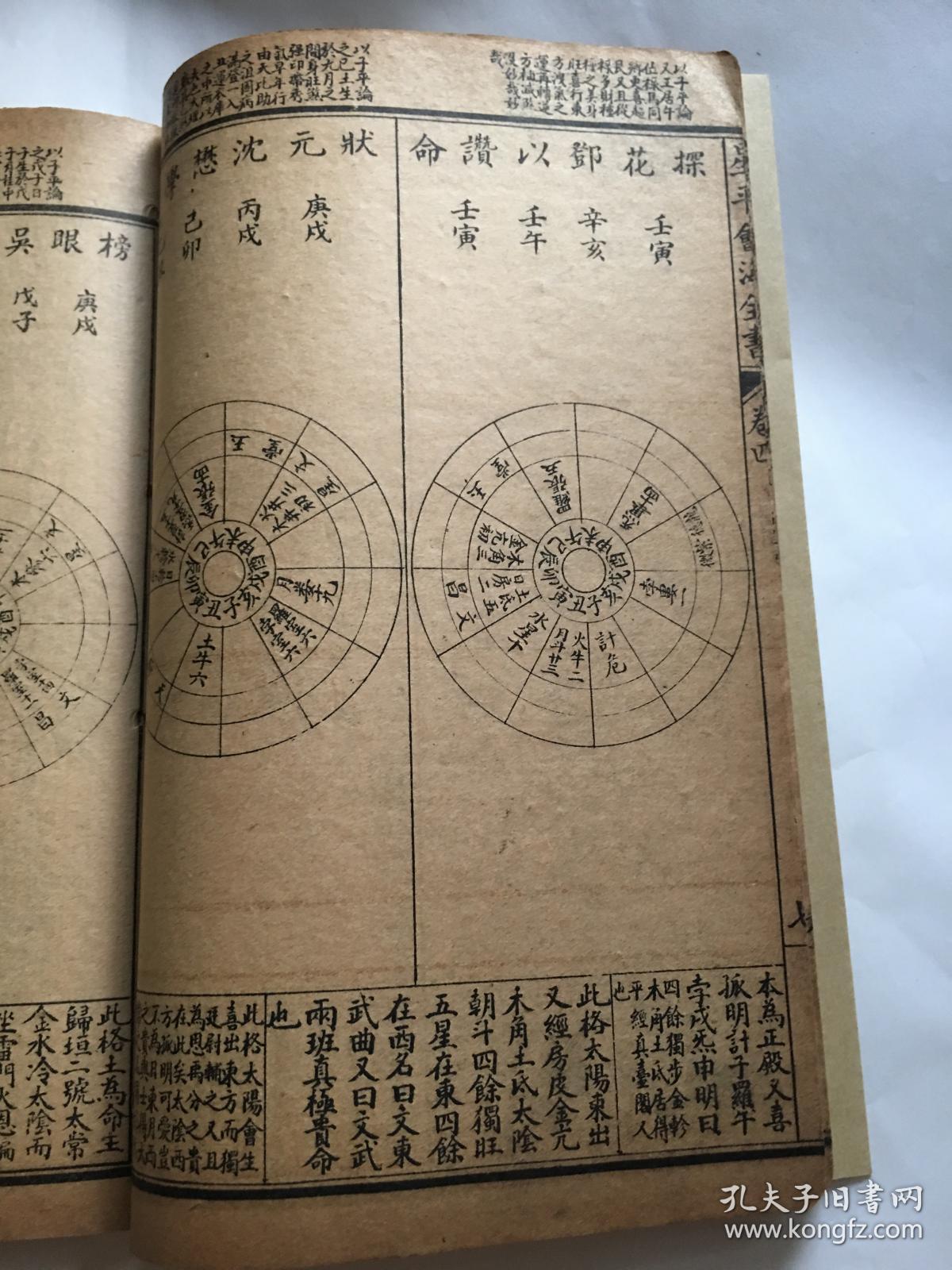 民国极罕见本 星平会海全书 卷四 增补星平会海命学全书 水中龙 编集