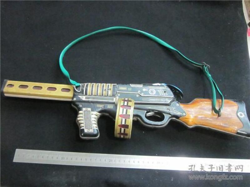 上世纪80年代经典 铁皮老玩具汤姆逊 铁皮冲锋 枪童年怀旧物品