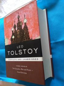 Leo Tolstoy: Three Novels （Complete and Unabridged）: The Cossacks; War and Peace; Anna Karenina 托尔斯泰三部小说全文合集 英文版 布面精装本 16开 共1526页