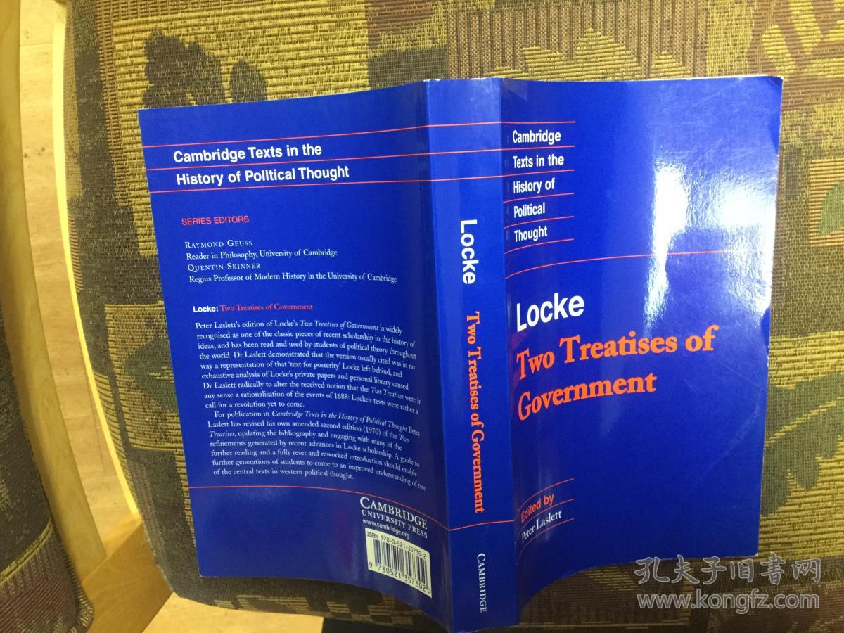 locke : two treatises of government洛克:政府论,剑桥版,品佳