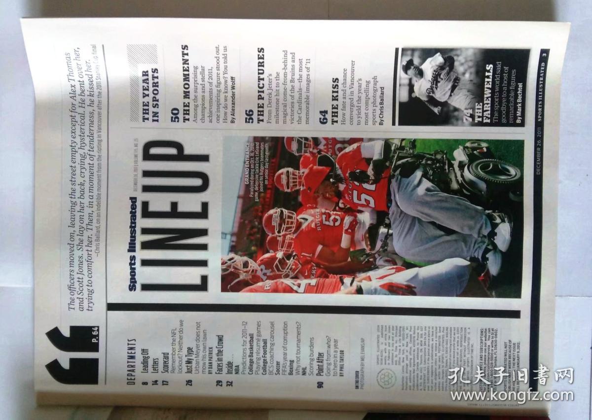 sports illustrated 英文体育画报杂志 2011/12/26 外文学习资料