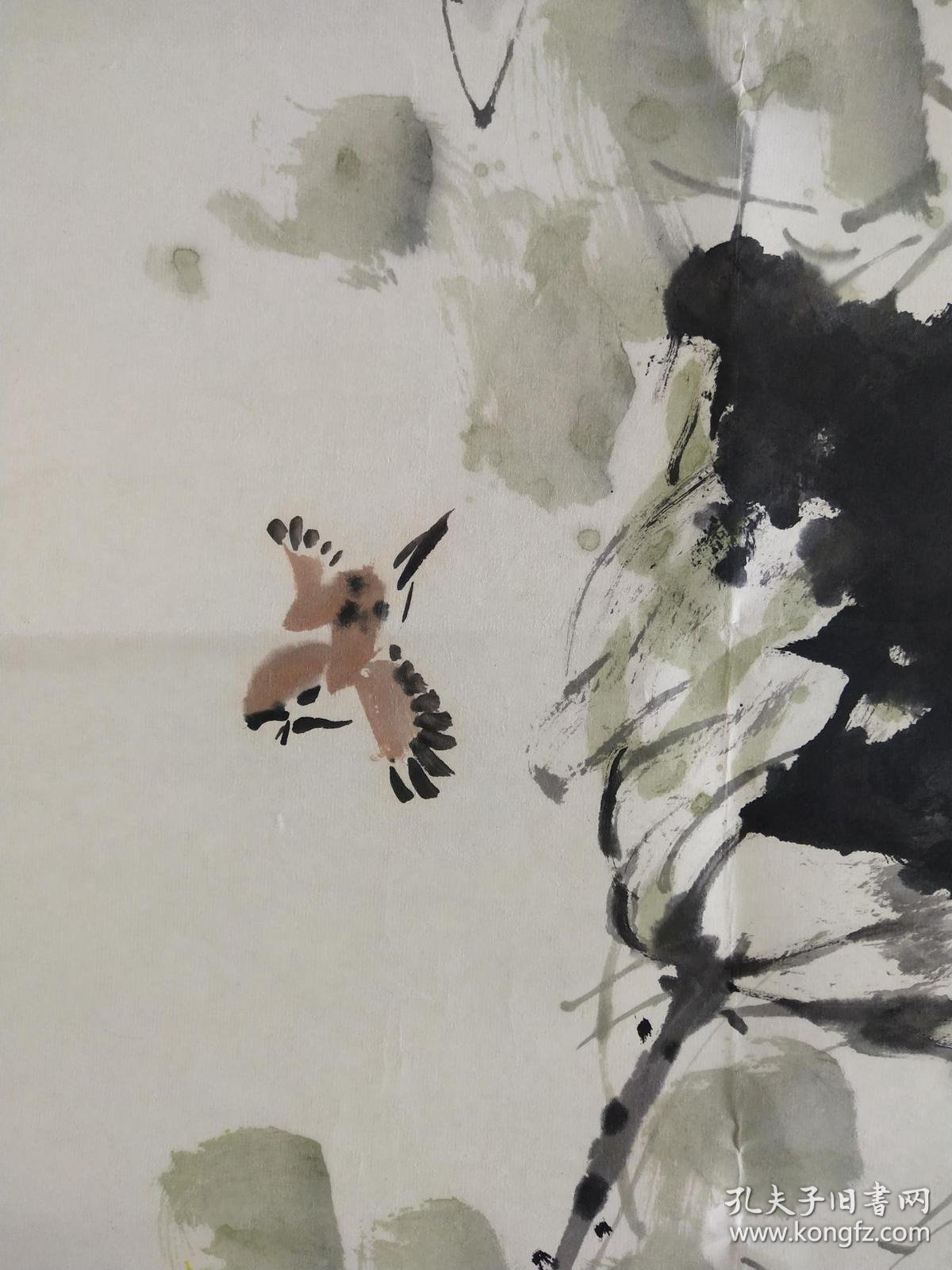 河北著名画家--谷成席 清荷图 已经装裱 规格96x52 保真