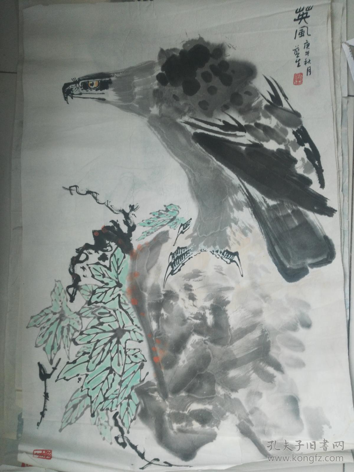 津派画家李克玉老鹰图