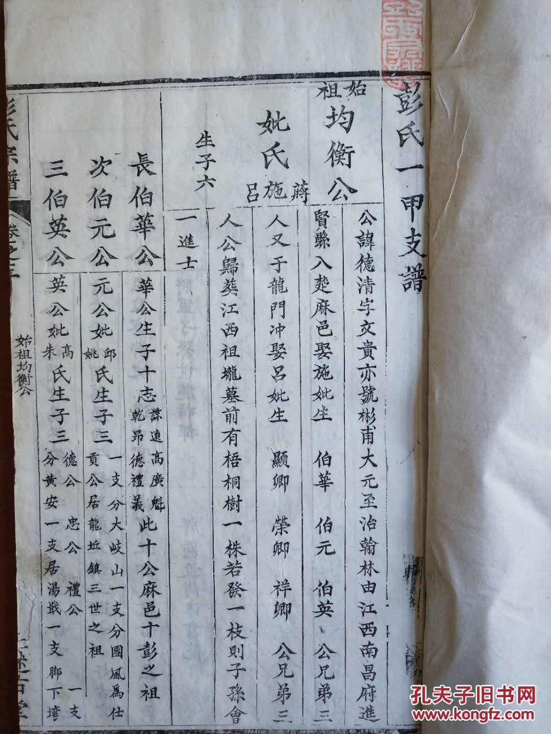 彭氏宗谱