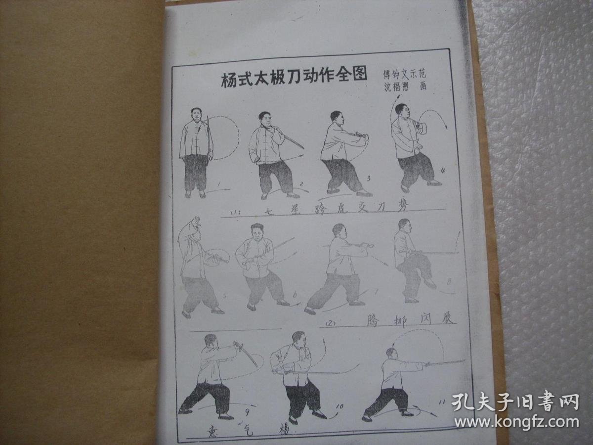 52式太极刀刀谱表-千图网