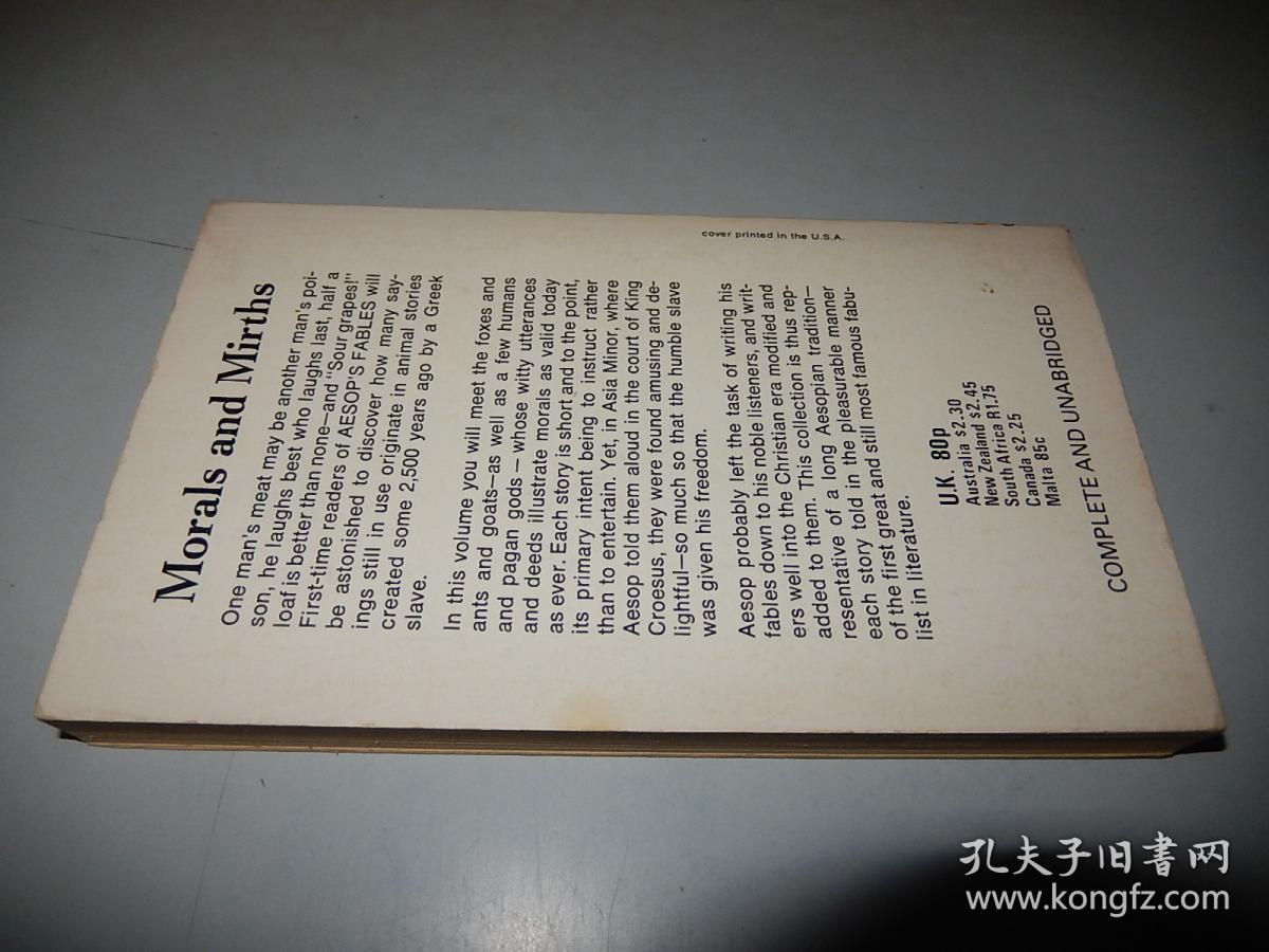 aesops fables 英文原版