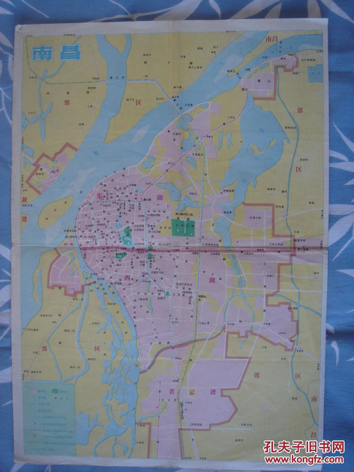 【旧地图】南昌交通图 8开 1982年2月1版1印