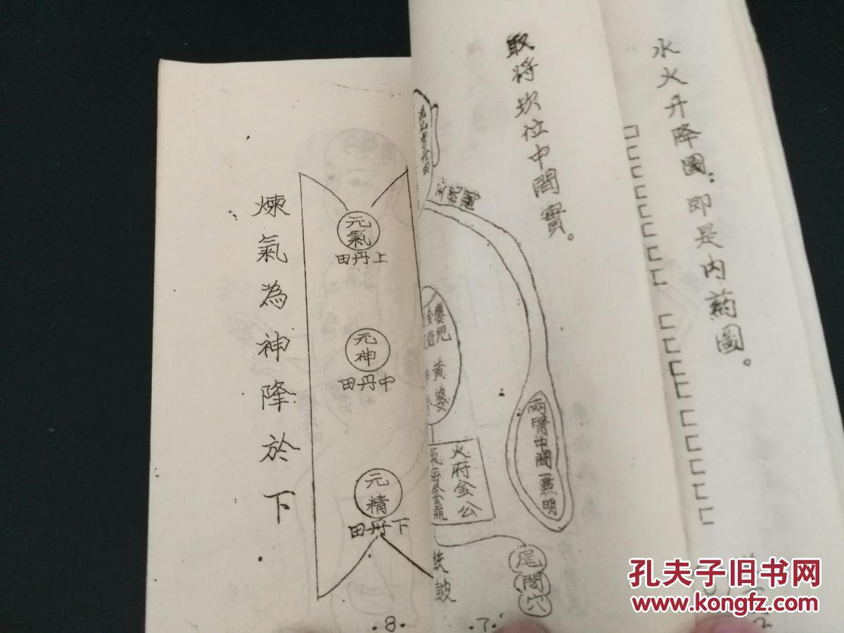 （复印件）稀有罕见的 林龙江 九序摘言内景图 46页（是融儒道释精华汇成的内炼功夫心法）每页的每个字都是用手刻字后再油印的版本，是1986年的手刻油印本，是历史手刻油印的收藏本，极具收藏价值。原件已转让，现手上只有清楚的复印件。