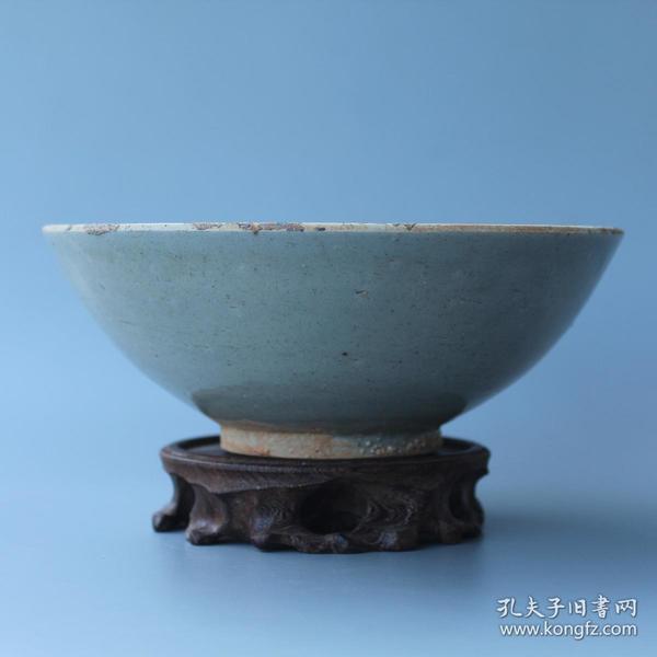 真品宋代老窑瓷器收藏 宋元影青划花祥云纹包银碗 出土古董包老