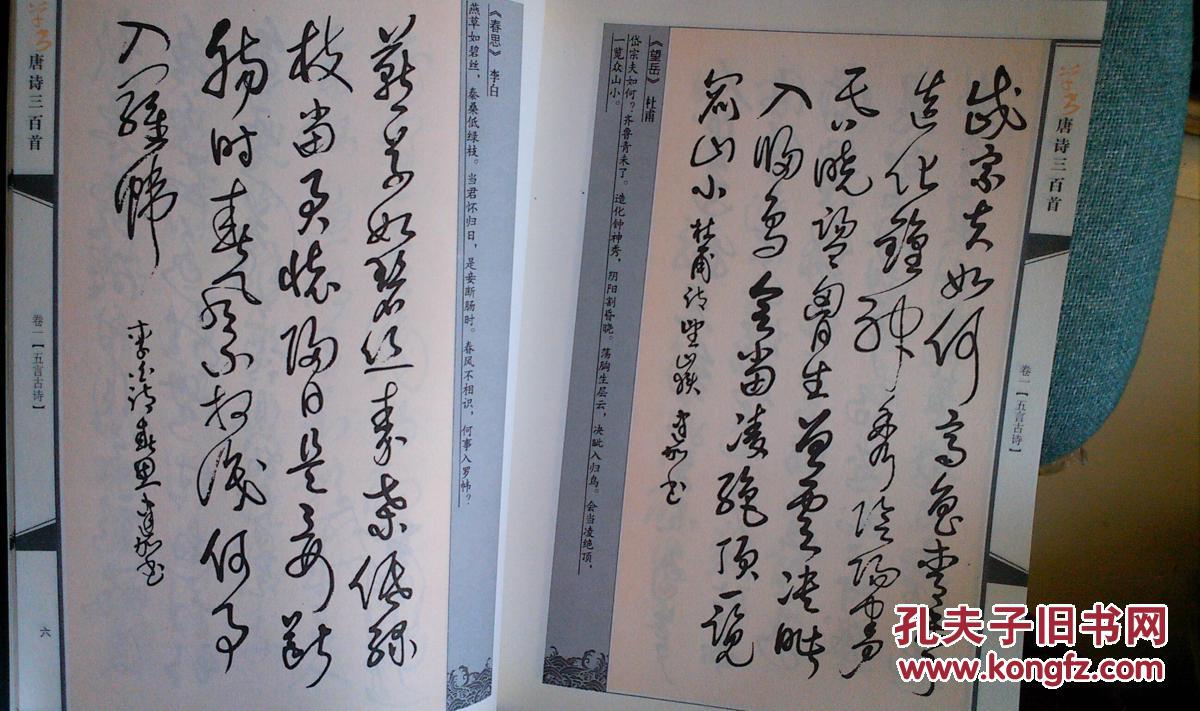 草书唐诗三百首_田英章 杨再春 主编 王建加 书写_孔夫子旧书网