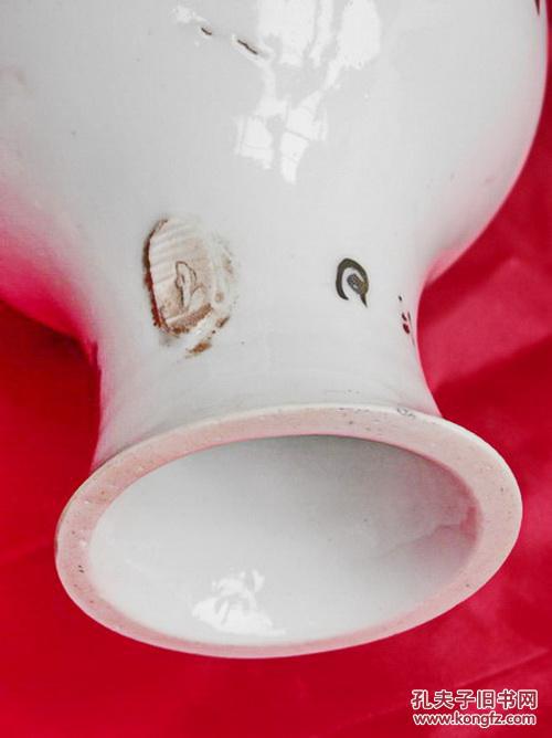 清代末期名家汪永顺配诗浅绛彩仕女画老瓷花瓶一对