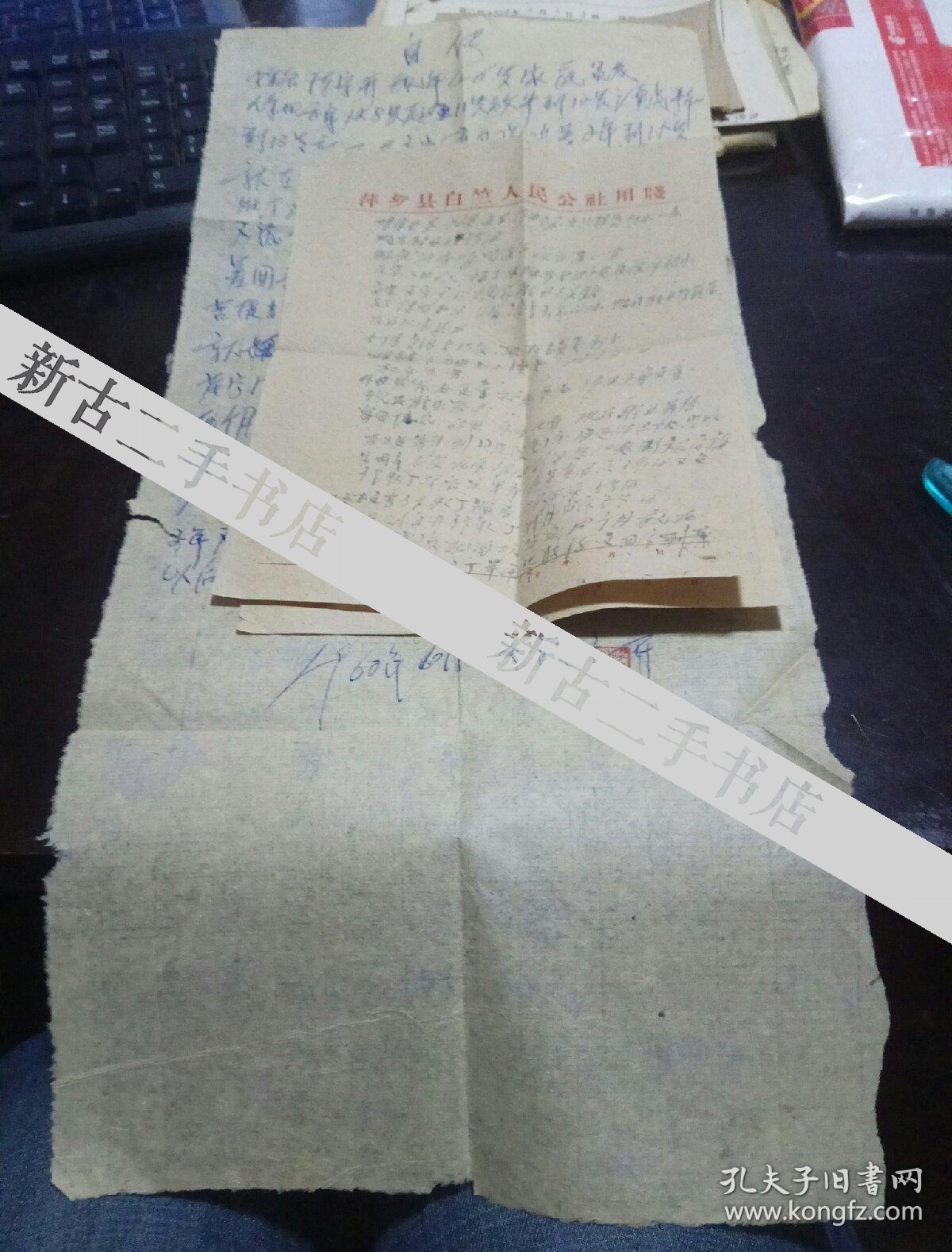 1960年钢笔手写个人自传 《陈宗开》三张