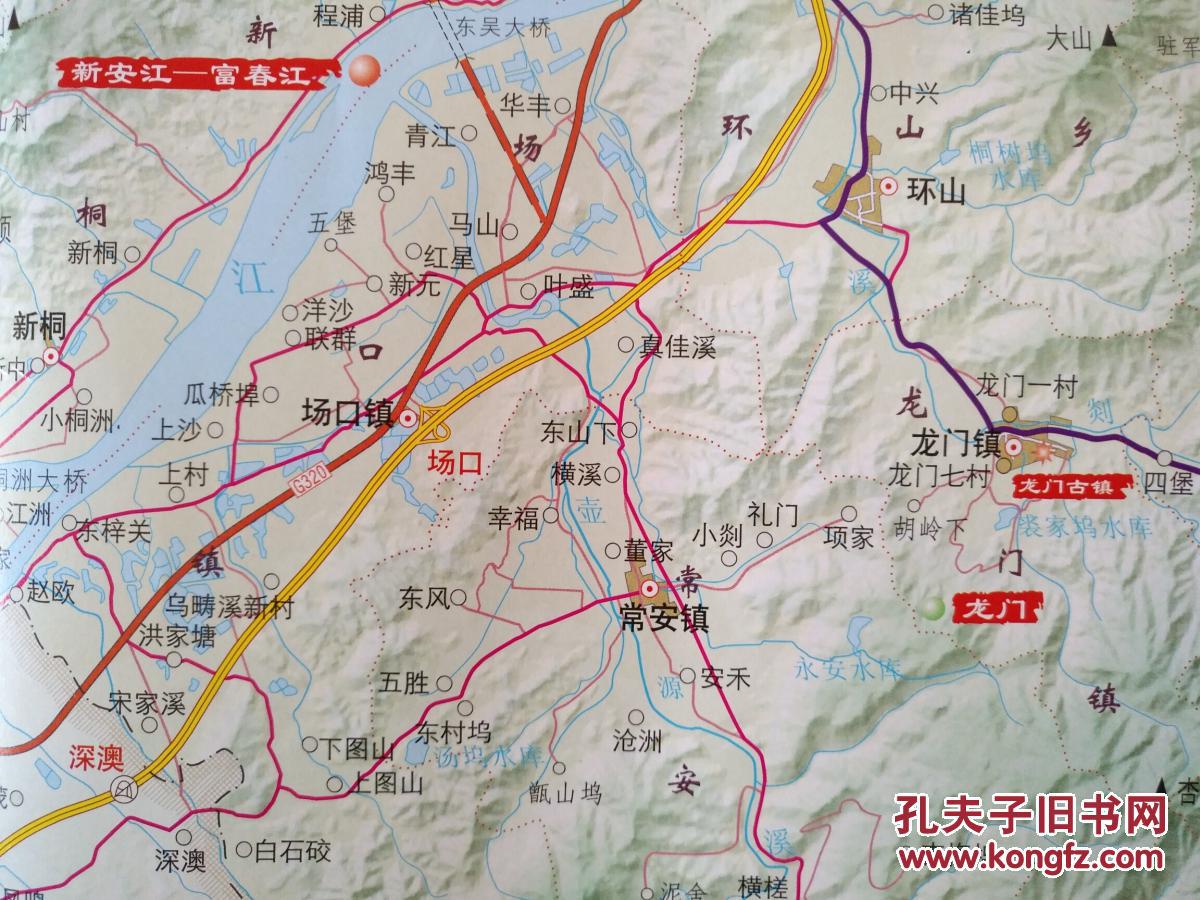 富阳市交通旅游地图富阳地图富阳市地图富阳交通图