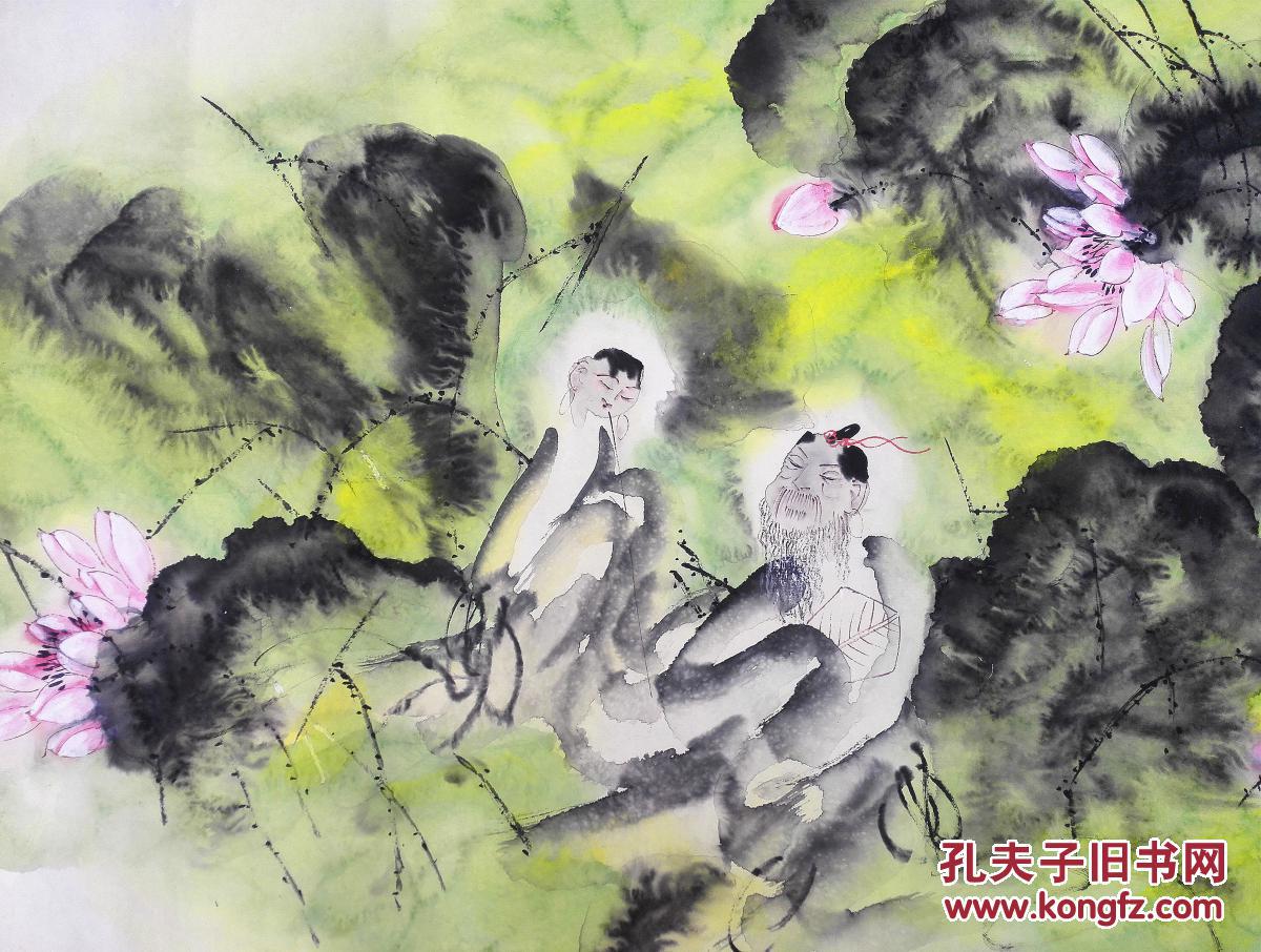 【保真名人字画】◆◆◆◆画家江风,擅长工笔,写意仕女及花鸟