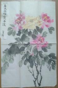 早期仁吉款（贴条）国画78CM*50CM