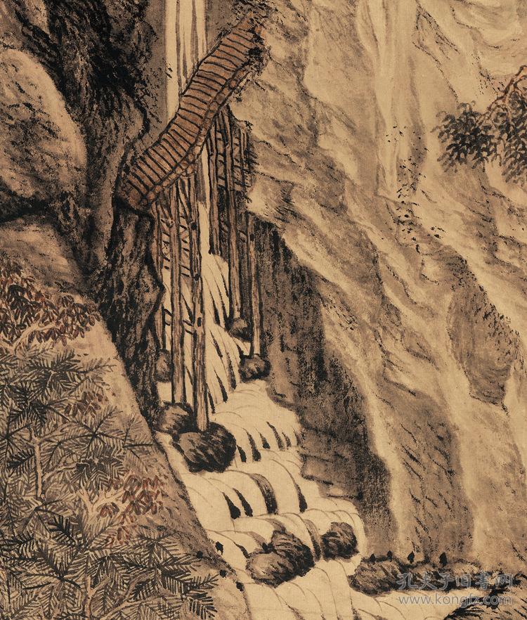 明沈周庐山高图1938x981cm纸本国画宣纸绢布艺术微喷画芯名画复制原作