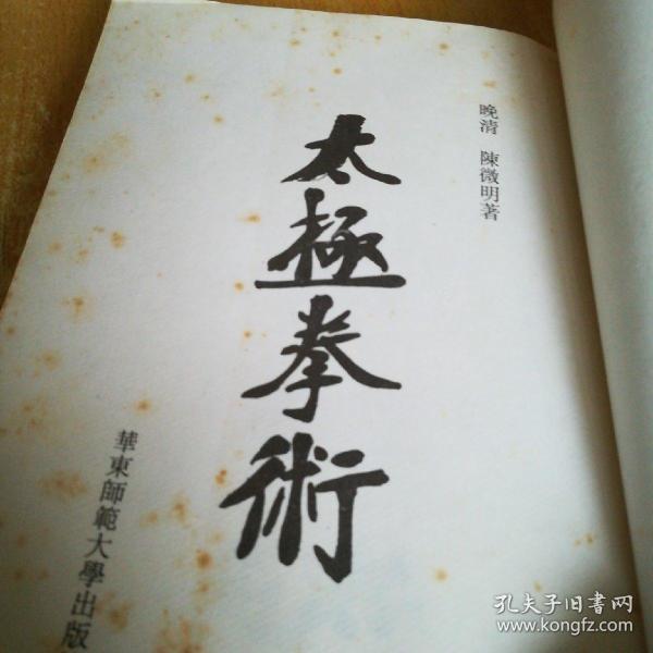 太极拳术(华师版)_晚清61陈征明_孔夫子旧书网