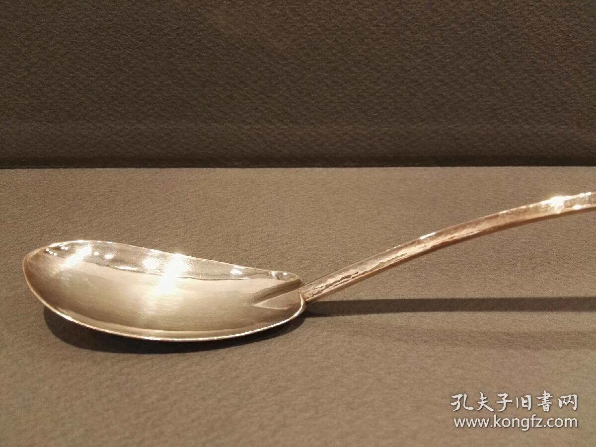 仿唐代捶目纹银茶匙