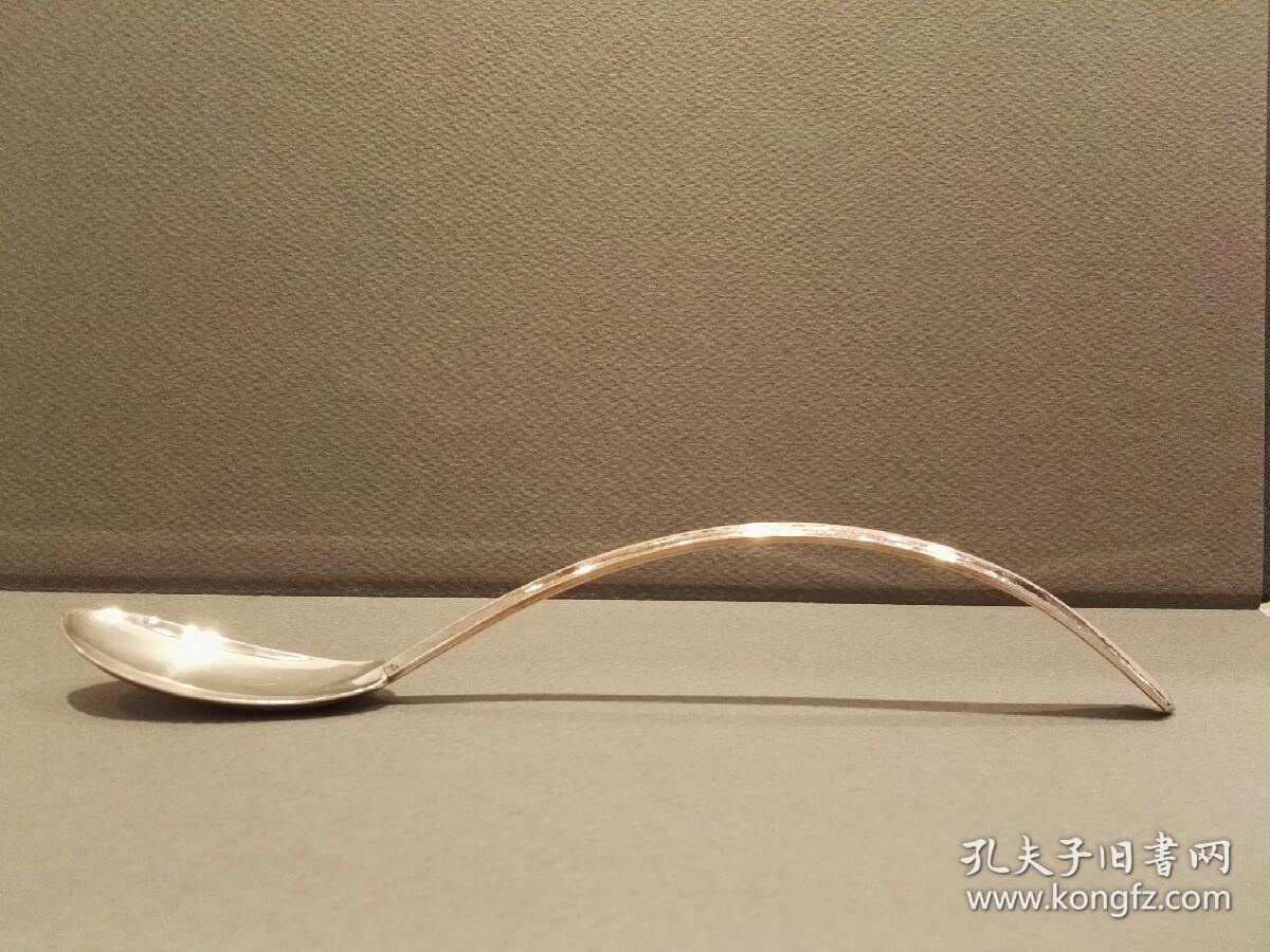 仿唐代捶目纹银茶匙