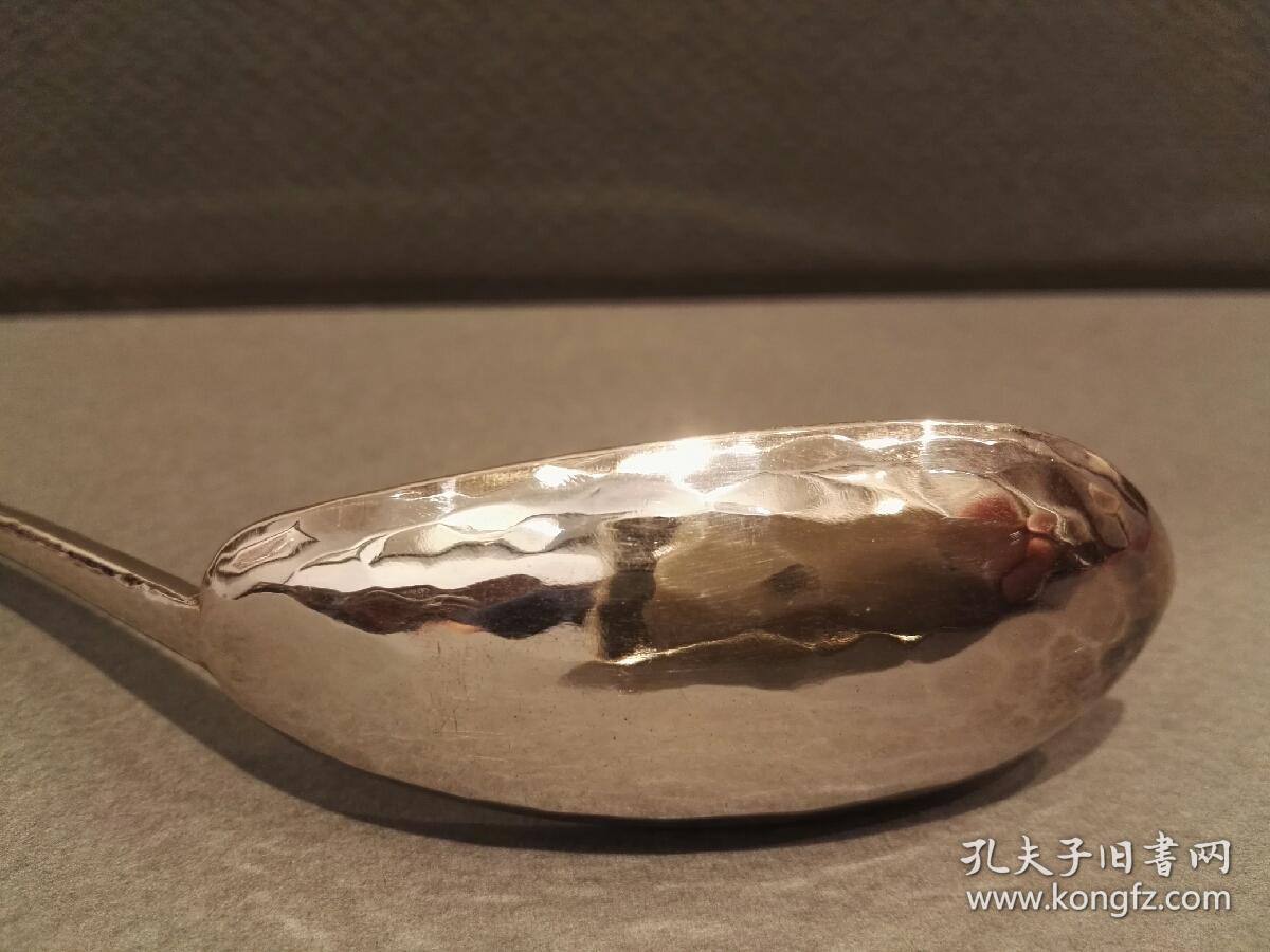 仿唐代捶目纹银茶匙