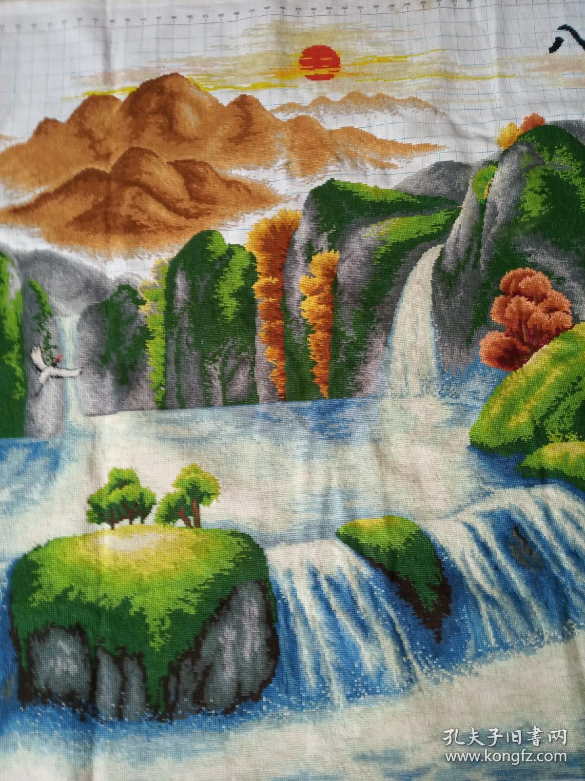 十字绣八方聚财1米2米纯手工绣制