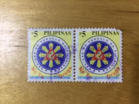 菲律宾邮票 2003年普票 徽志邮票 （信销票）  双联