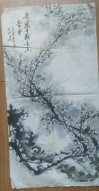 1965年（乙巳年）晋野款国画67CM*44CM