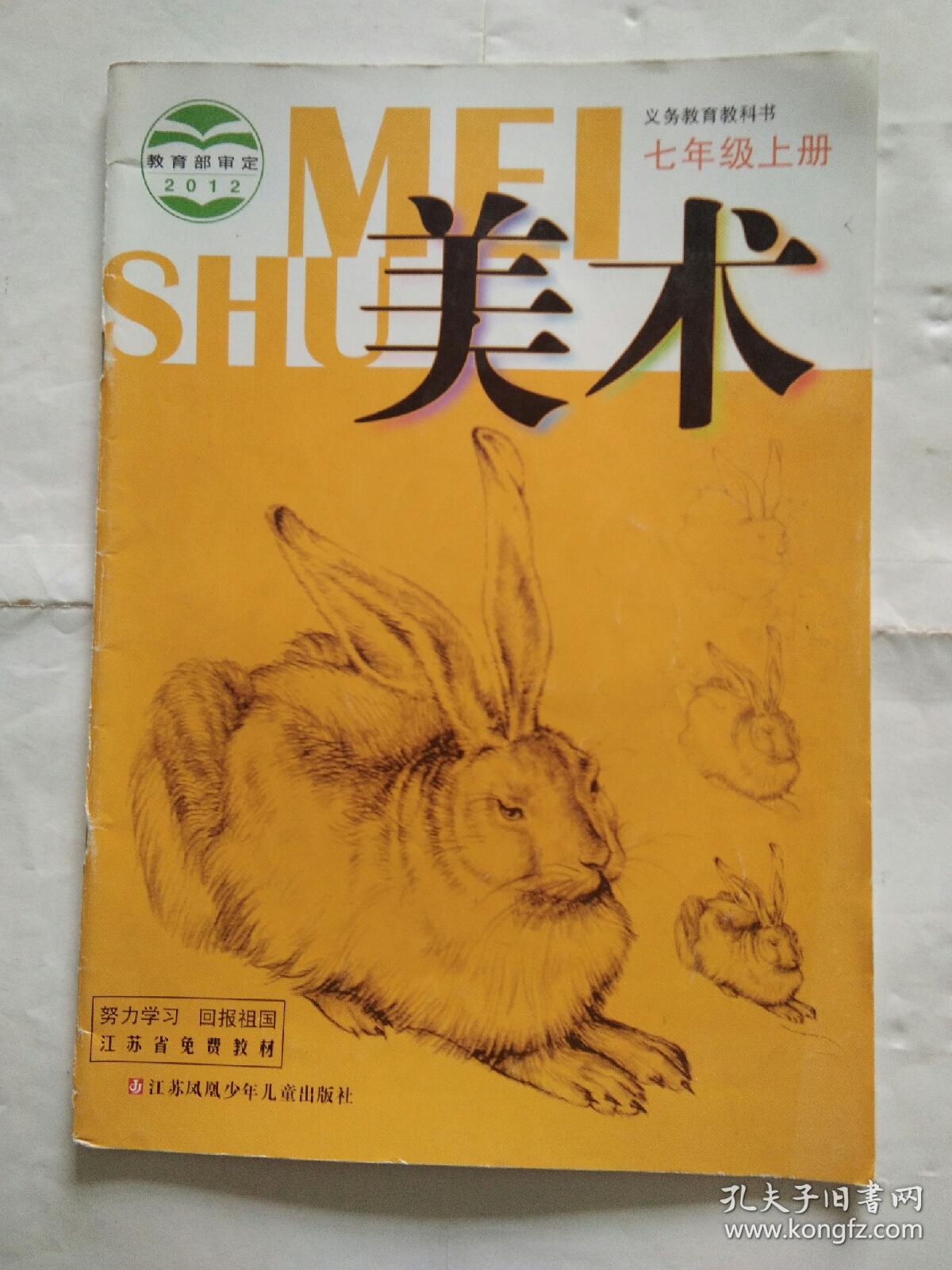 义务教育教科书 苏少版 七年级上册美术 课本 教材 教科书(二手)