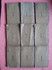 光绪癸巳秋石印  （民国念九年城厢名医陆其昌藏）《本草纲目》（卷1—24） 【九本合售】【引据古今医家书目、药名同异、服药食忌、神农本草经目录等】