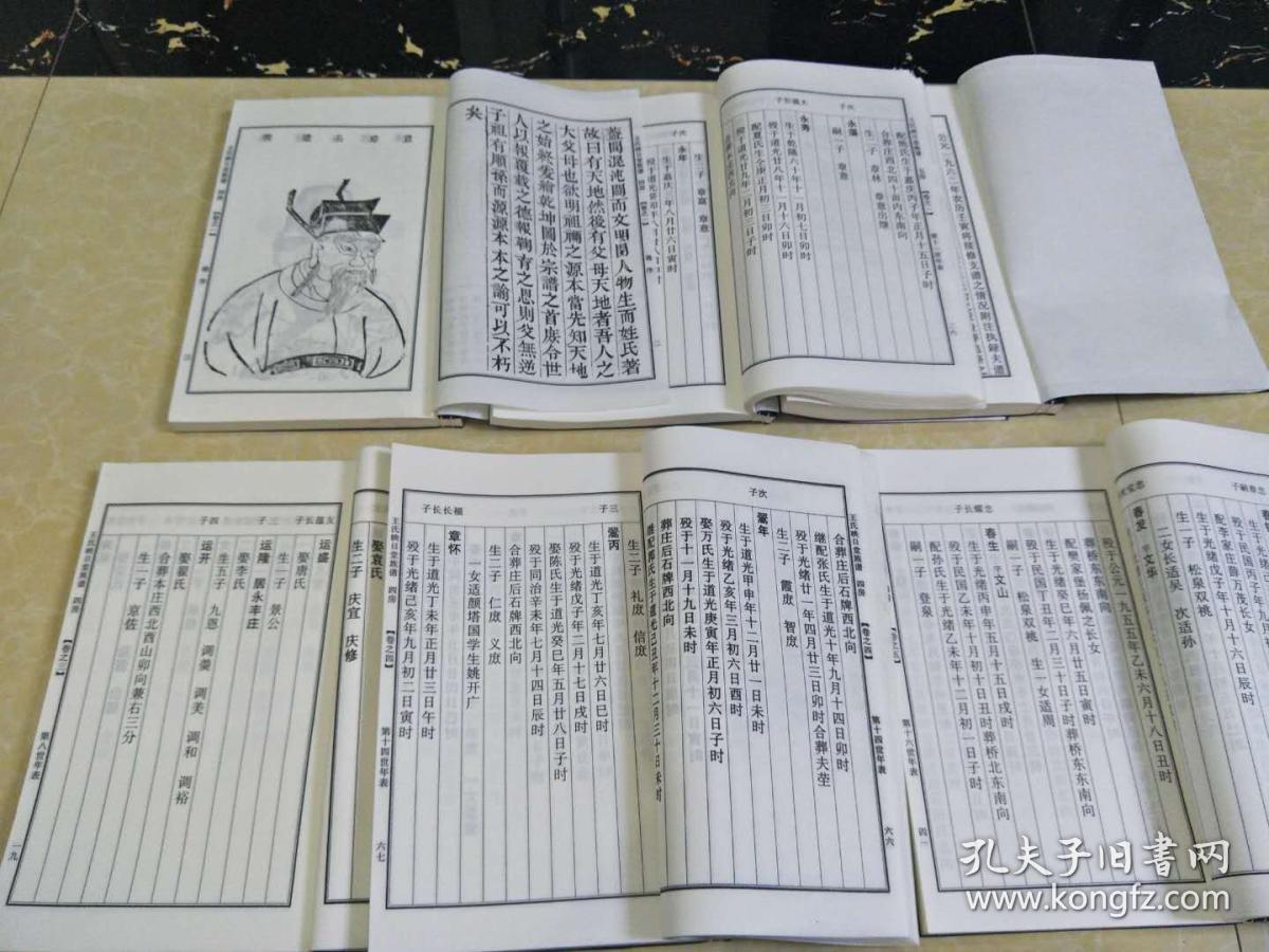 【映日堂】公元2015年乙末重修四房支延令《王氏族谱》线装宣纸绸面精