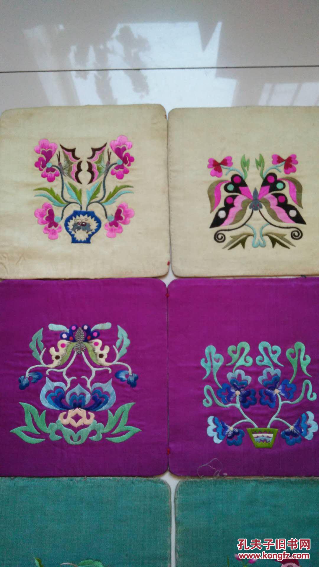 辽南满族刺绣枕头顶3对