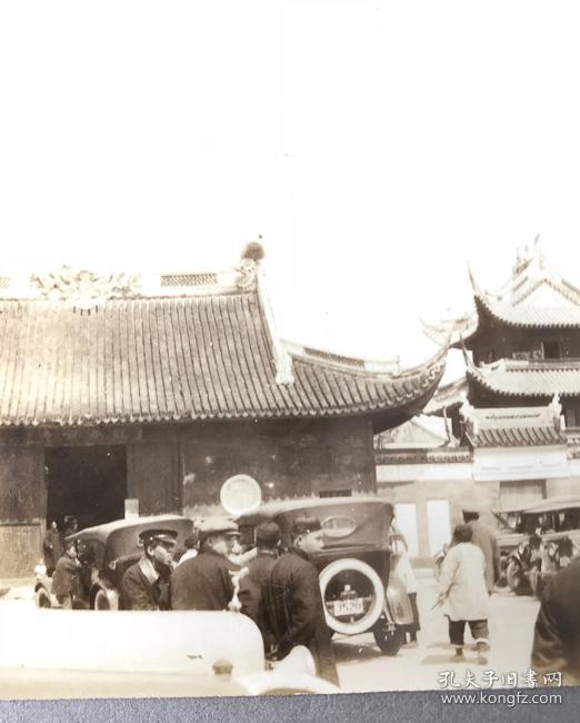 民国1926年上海城隍庙寺庙原版立体老照片相片