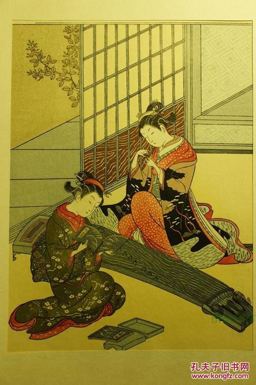 木版画12枚 铃木春信名画选 夕立之女与座敷八景 锦绘之诞生!