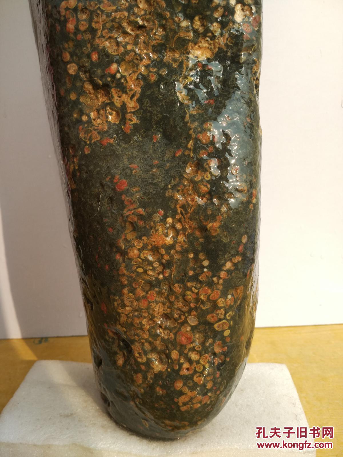 洛阳梅花石原石"金玉满堂,背面:红梅一枝独秀春"(一石两看,高55厘米