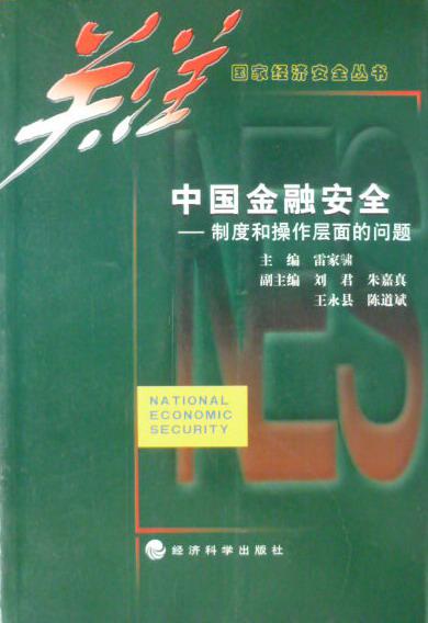 中国金融安全:制度和操作层面的问题（2000年1版1印,私藏完整）