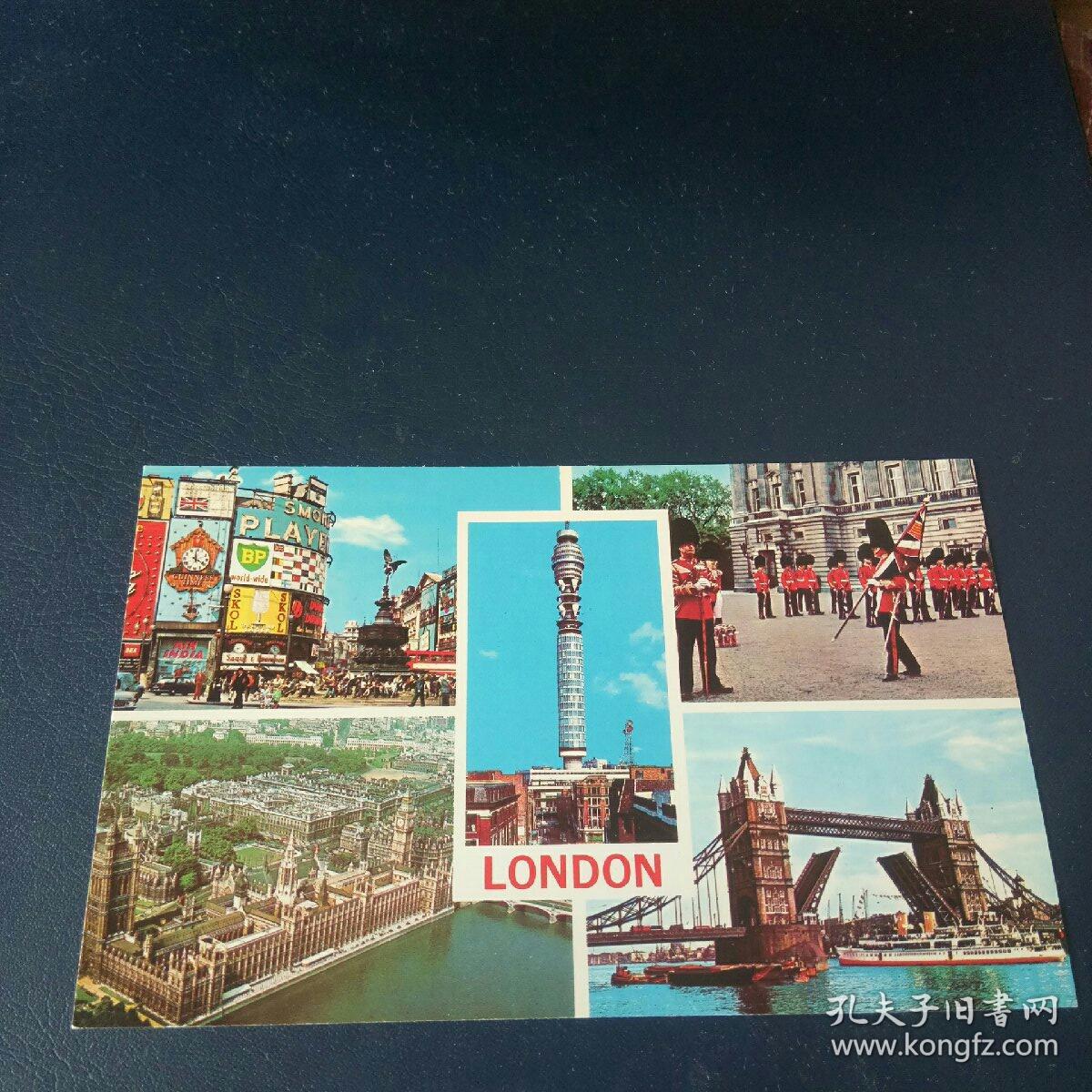 伦敦系列明信片12张白金汉宫大本钟伦敦桥伦敦街头英国皇家卫队