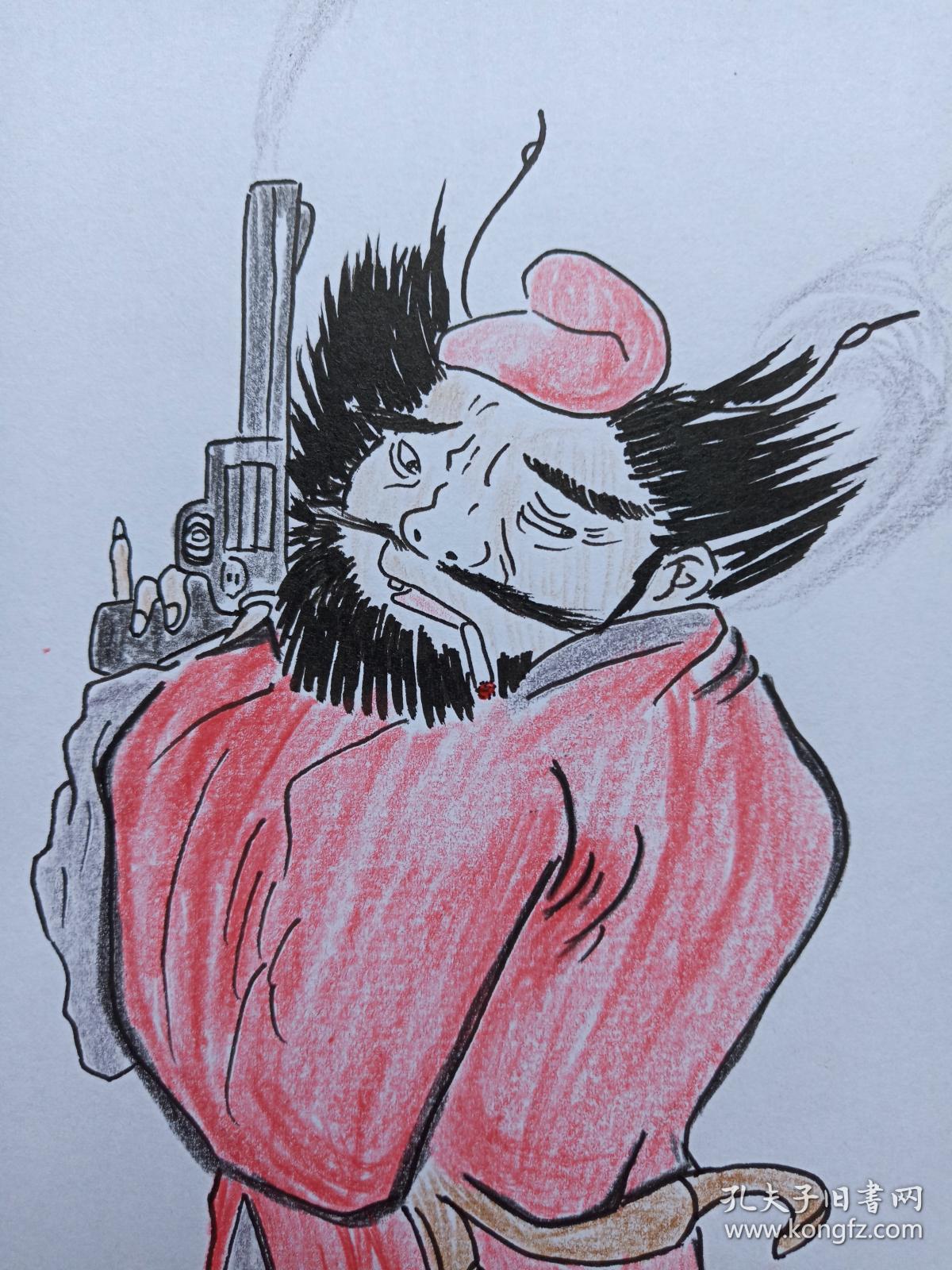 钟馗捉鬼彩铅画2018年