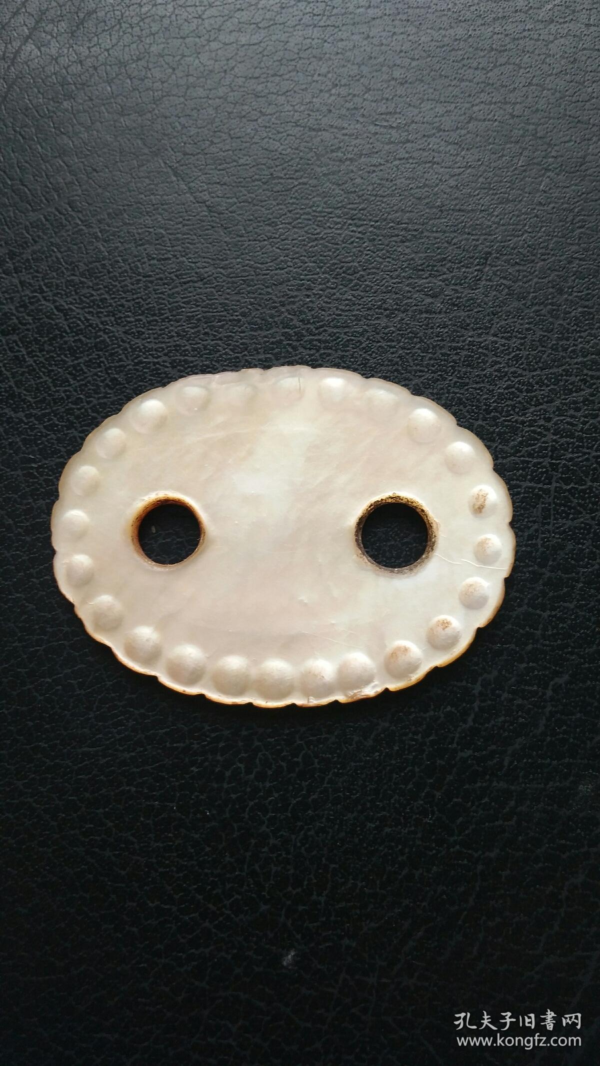 老螺钿二饼荷包扣